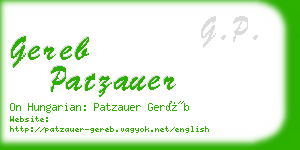 gereb patzauer business card